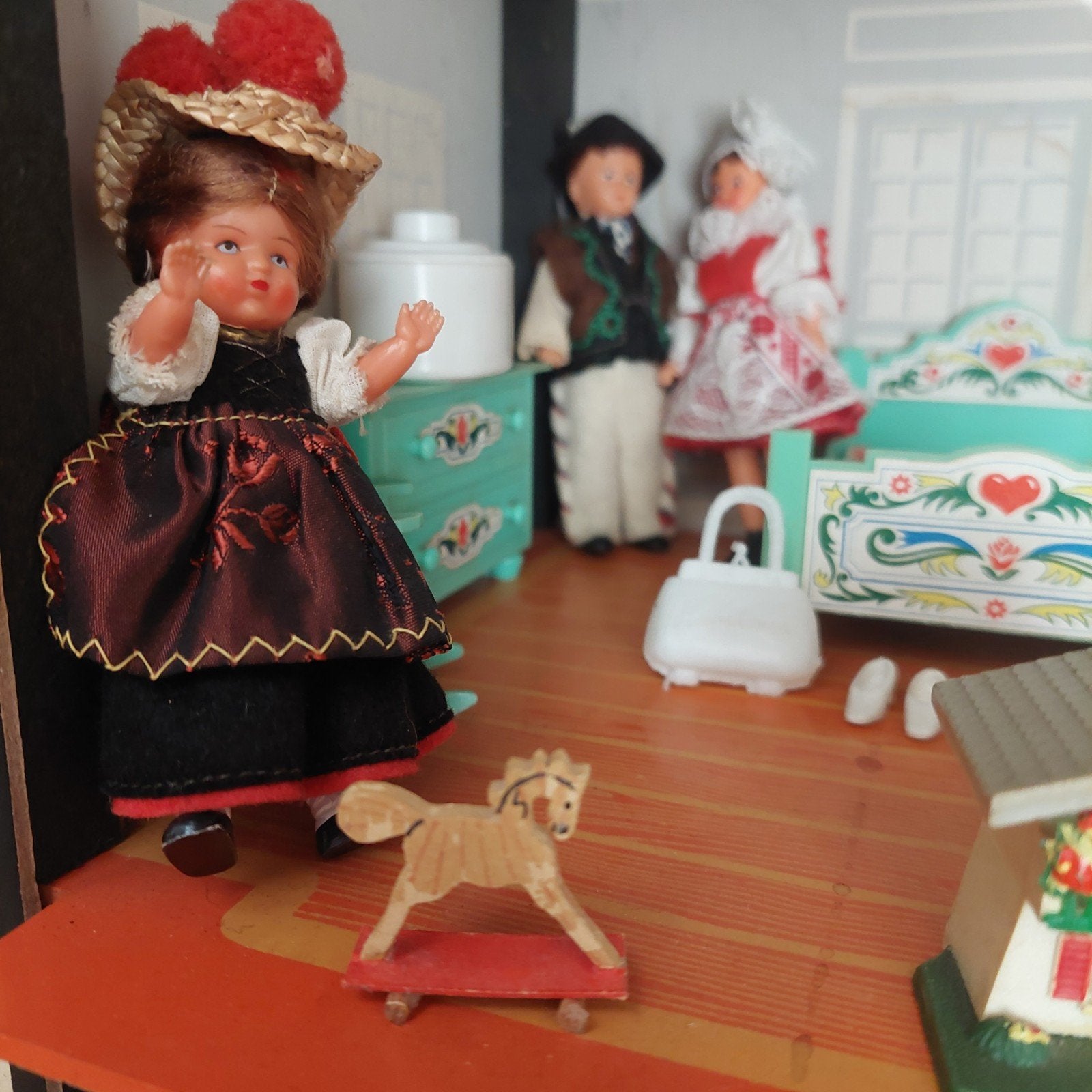 houten paardje voor poppenhuis, Ophalen of Verzenden, Poppenhuis