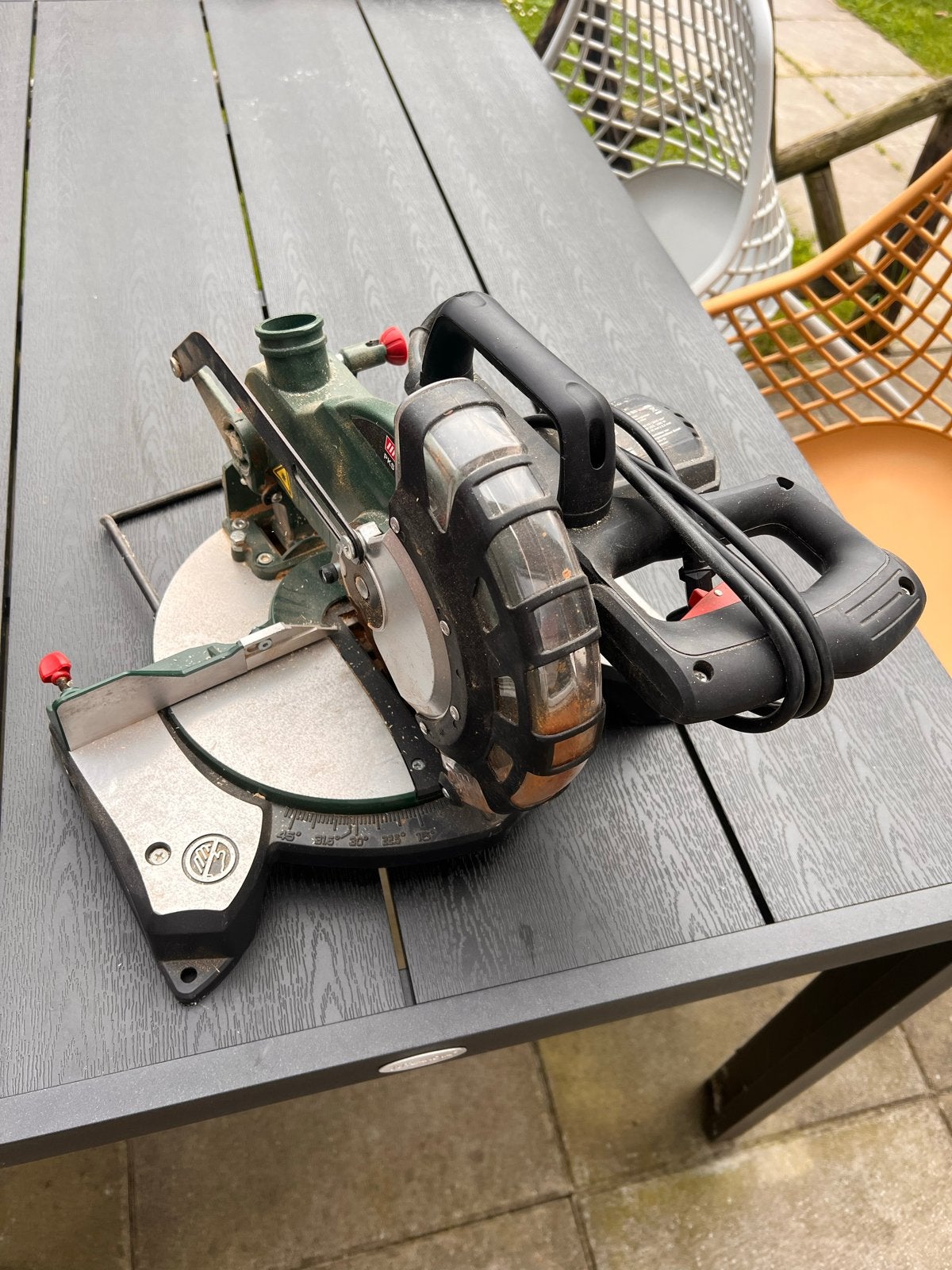 Parkside Afkortzaag PKS 1500 B3, Doe-het-zelf en Verbouw, Gereedschap | Zaagmachines, Ophalen, Gebruikt, 70 mm of meer, Afkortzaag