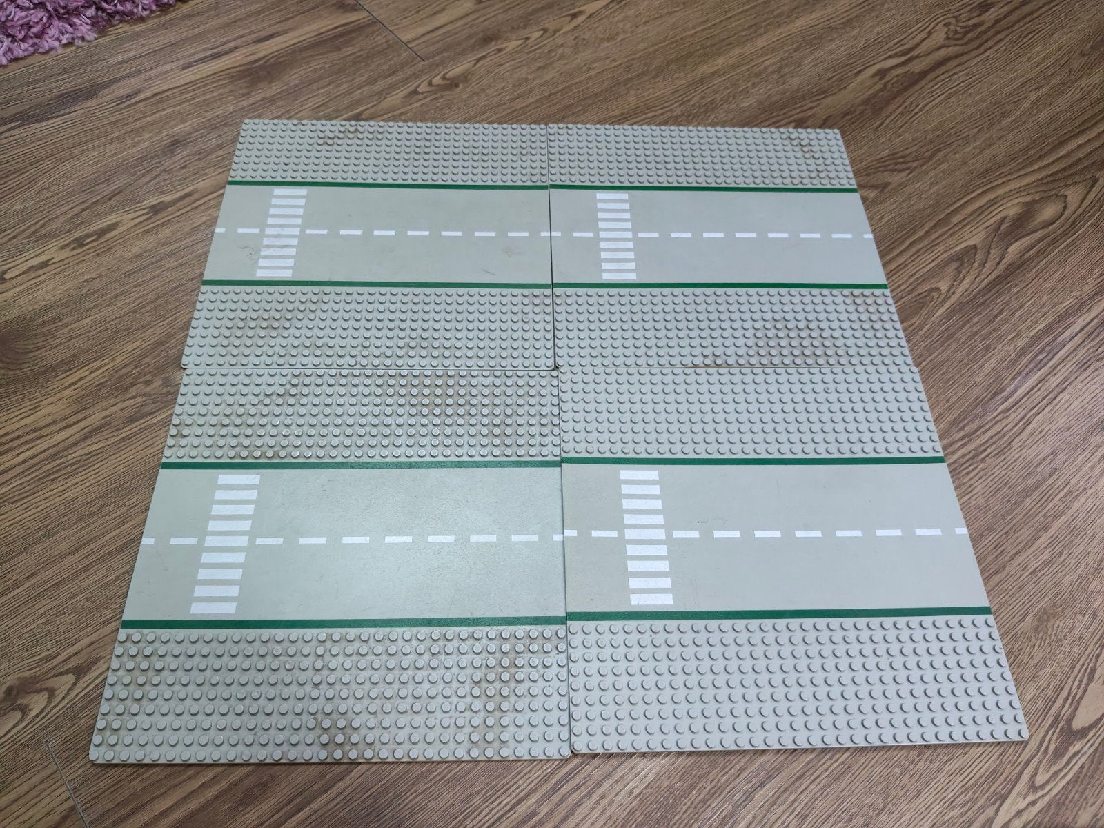 Lego Grondplaten Wegdelen (Kruispunt, Rechte Weg, Bocht), Lego, Ophalen of Verzenden, Grondplaat, City