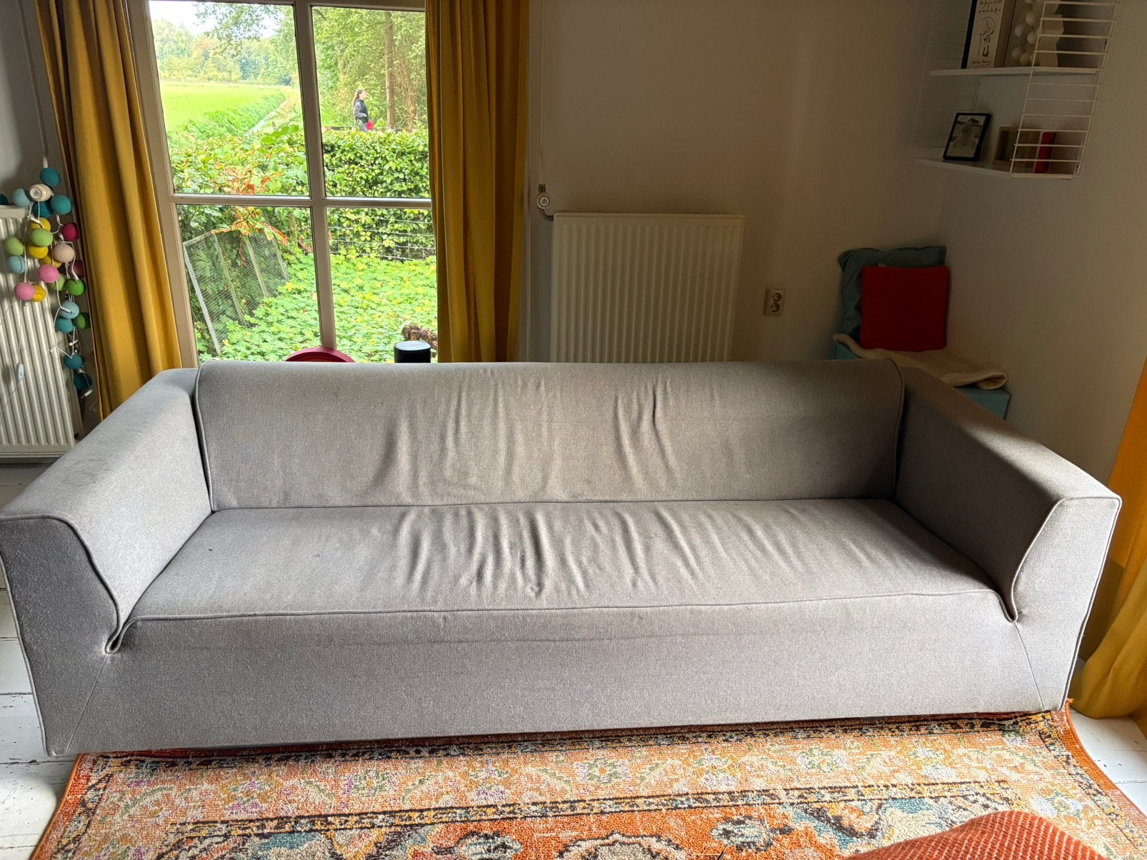 Gratis bank, nu af te halen, Ophalen, Gebruikt, Driepersoons, 75 tot 100 cm