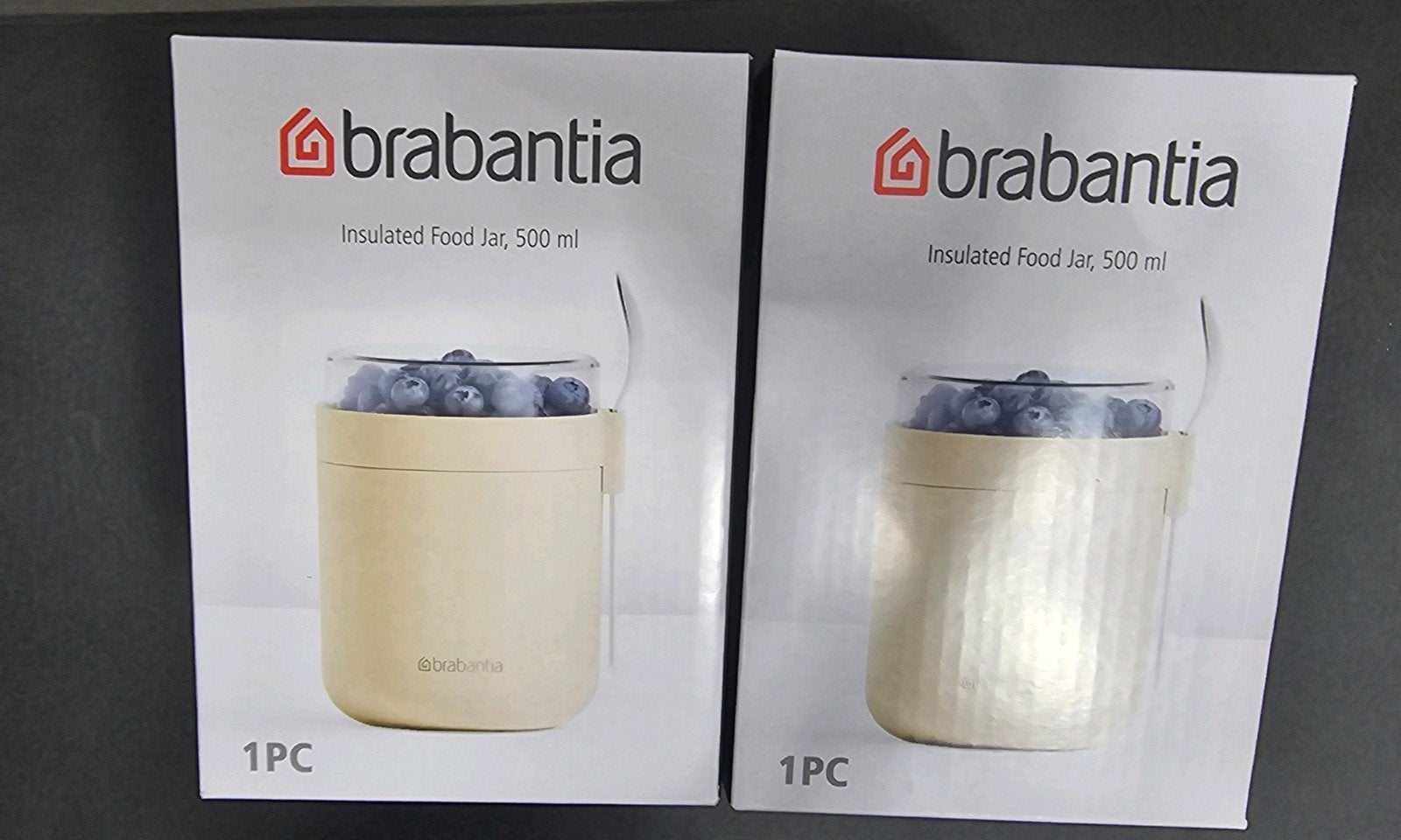 Nieuw 4x Brabantia Voedselbeker, Ophalen, Nieuw, Beige, Brabantia