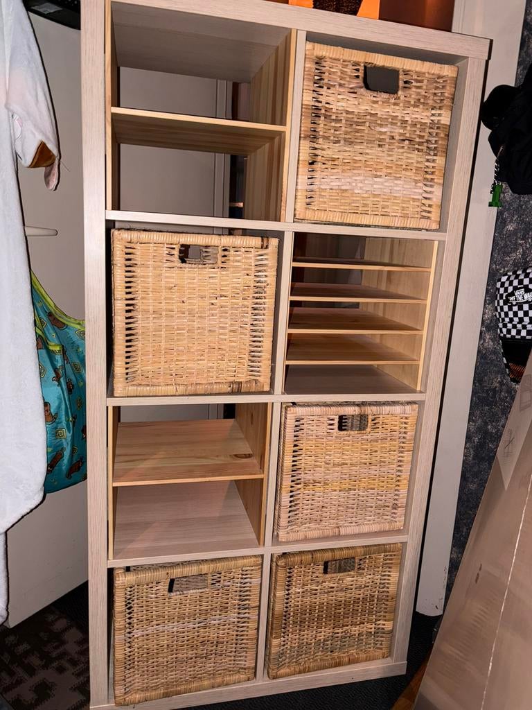 Ikea kallax eiken, Huis en Inrichting, Kasten | Overige, Ophalen, Zo goed als nieuw