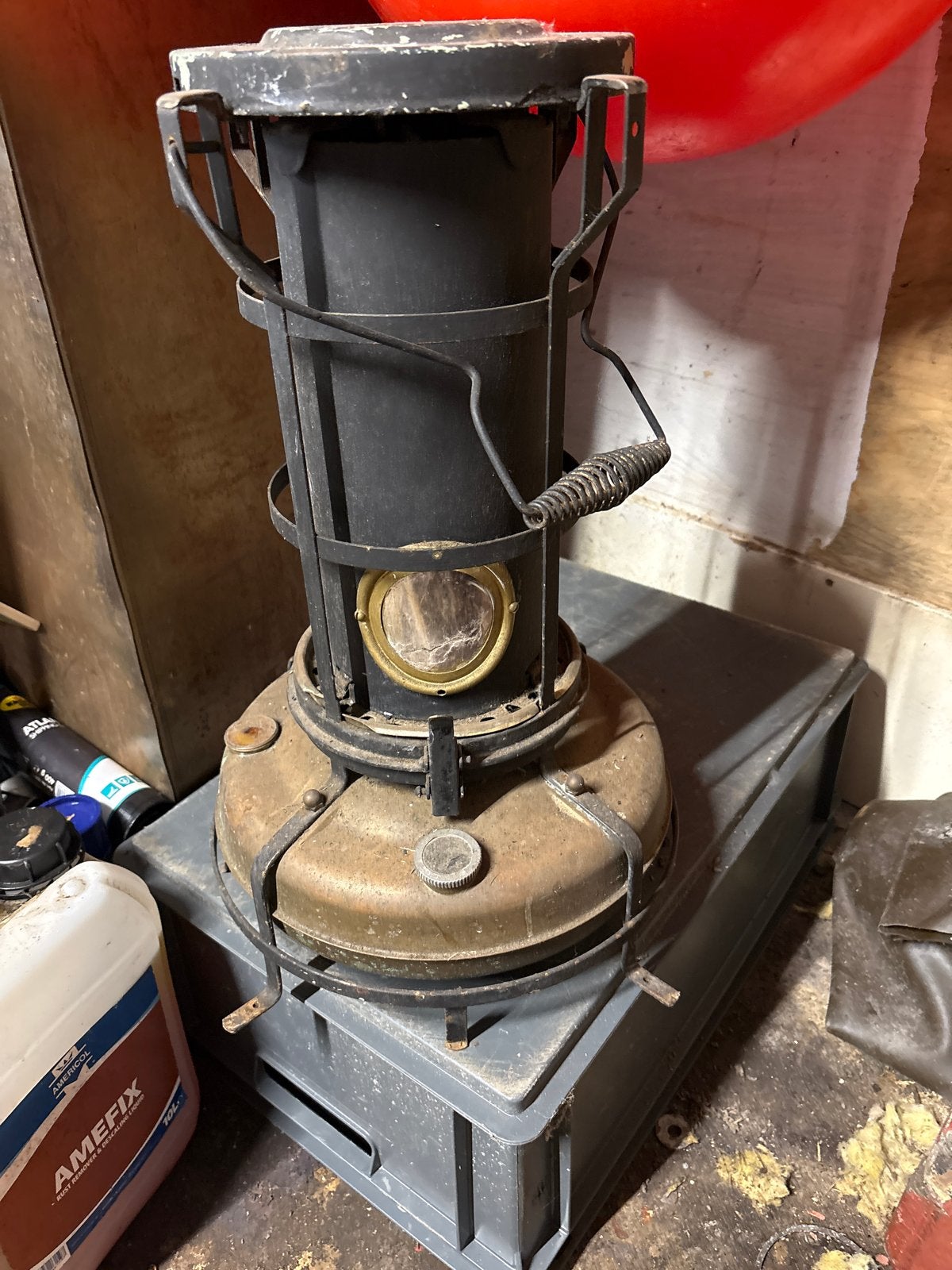 Antieke petroleumkachel / stoof, Ophalen