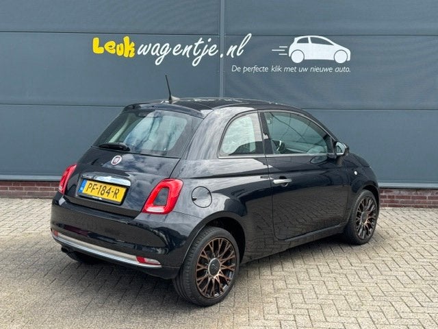 Fiat 500 0.9 TwinAir Turbo Lounge *navi *climate *16" *NL, Voorwielaandrijving, Gebruikt, Leder en Stof, Origineel Nederlands