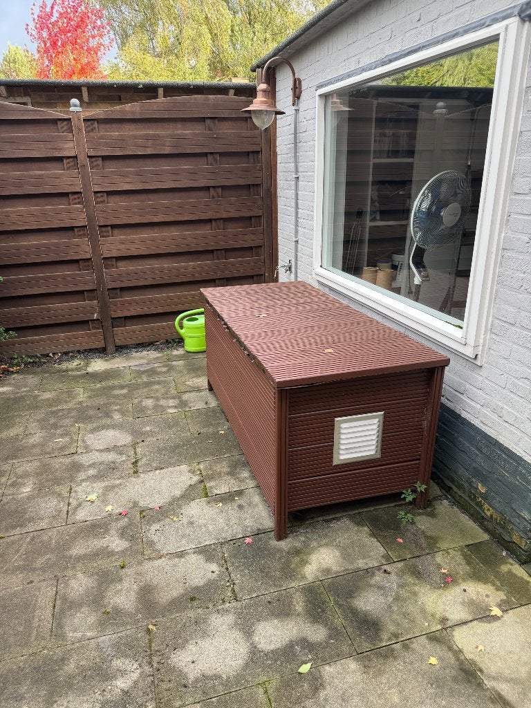 Opbergbox voor buiten - Bruin (70x70x160 cm), Ophalen, 50 – 75, Gebruikt, 150 tot 200 cm