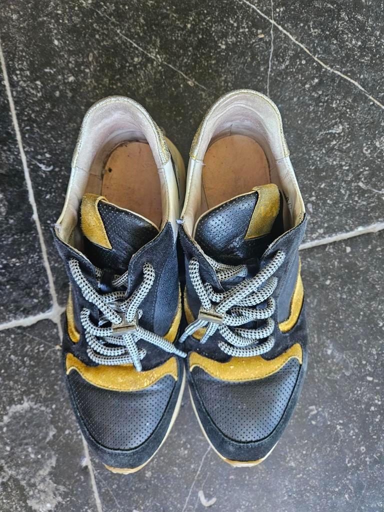 Via Vai sneakers zwart/goud - Maat 41, Ophalen of Verzenden, Gedragen, Zwart, Sneakers of Gympen