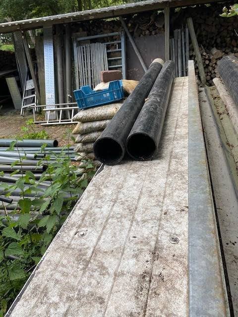 2 zwarte kunststof buizen van 240 cm lang en dia 160mm, Ophalen, Pvc, Minder dan 2 meter, 80 mm of meer