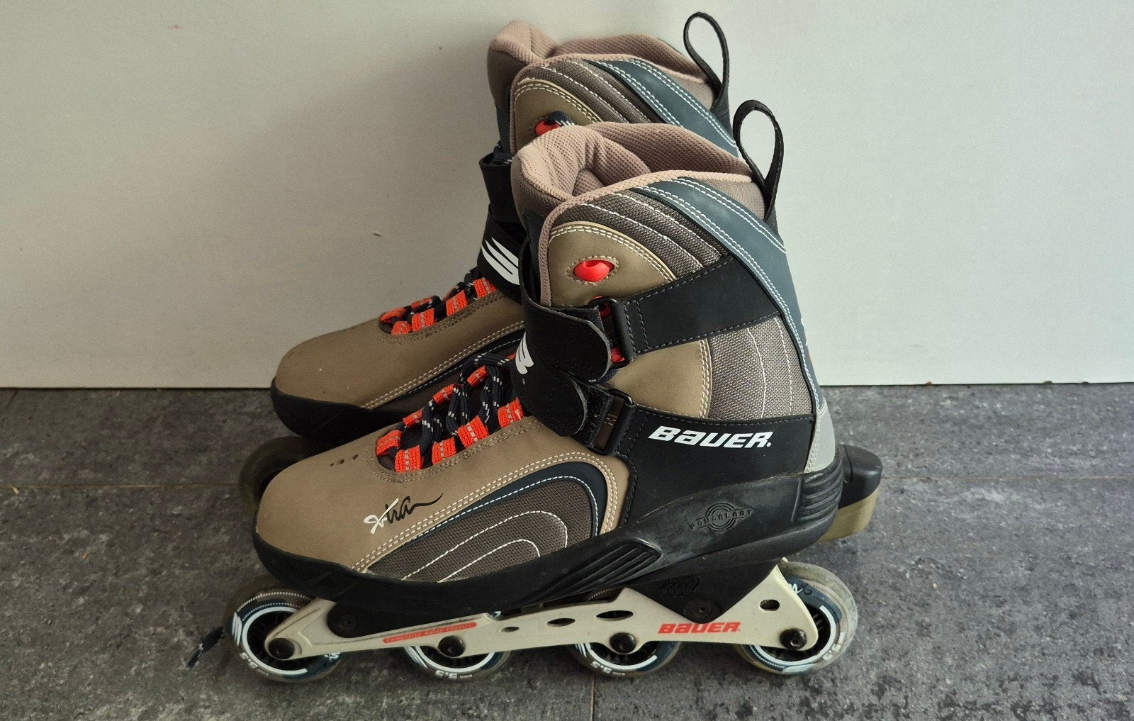 Bauer Inline skates maat 46 Zeer Weinig Gebruikt, Verzenden, Zo goed als nieuw, Bauer