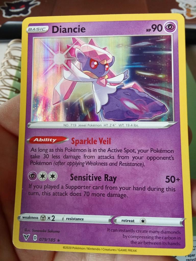 Diancie 079/185 Rare holo, Verzenden, Zo goed als nieuw
