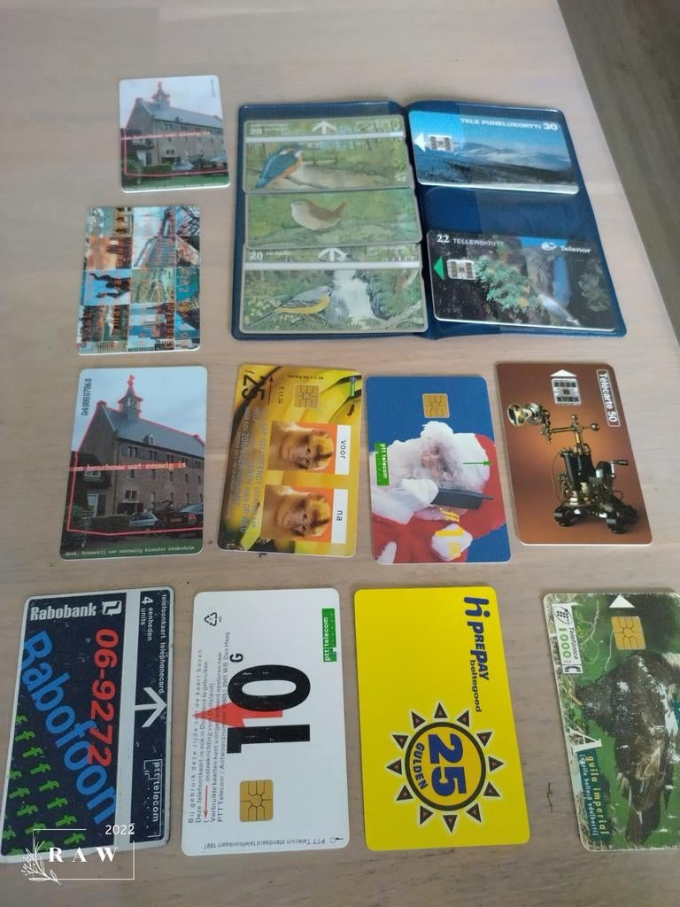 Collectie van 15 diverse telefoonkaarten, Ophalen of Verzenden