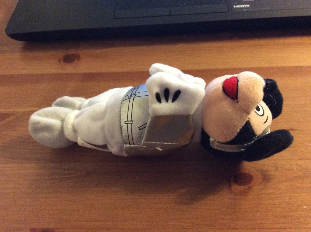 Mickey mouse ruimtevaarder knuffel. disneyland parijs 2000, Verzamelen, Ophalen of Verzenden, Mickey Mouse, Gebruikt, Knuffel