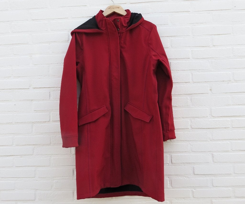 Moscow lange Softshell damesjas • L • roestrood, Kleding | Dames, Maat 42/44 (L), Ophalen of Verzenden, Rood, Moscow