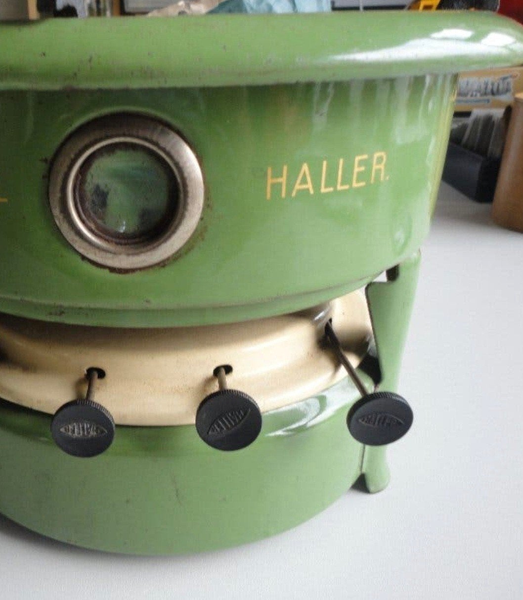 Vintage Haller Broodrooster - Groen Emaille, Ophalen of Verzenden