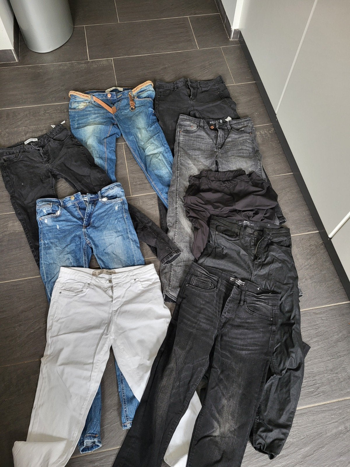 9 broeken maat 38 zie foto's, Maat 38/40 (M), Blauw, Ophalen of Verzenden, Zo goed als nieuw
