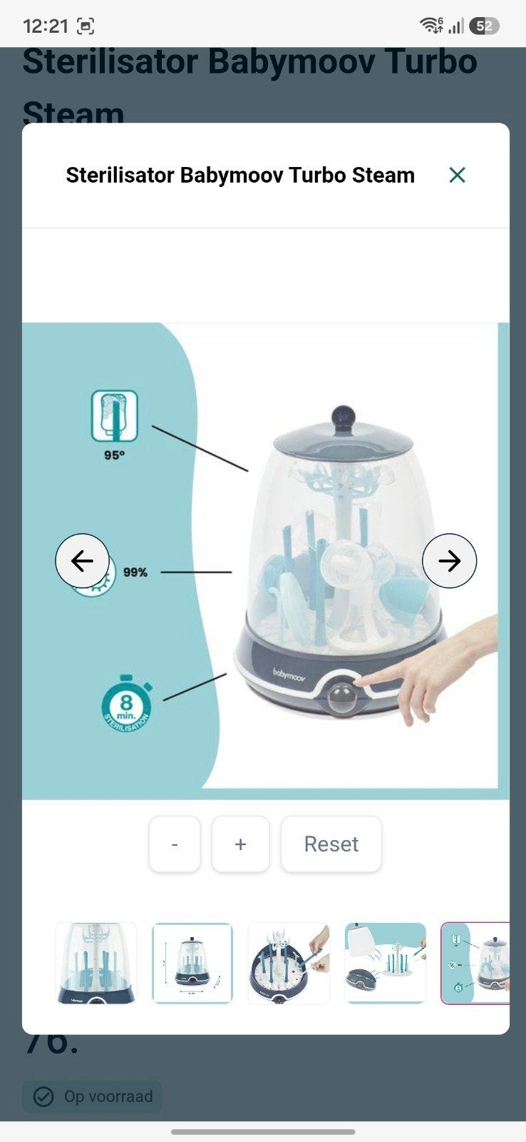 Babyflessen sterilisator, Stoomfunctie, Sterilisator, Ophalen of Verzenden, Zo goed als nieuw