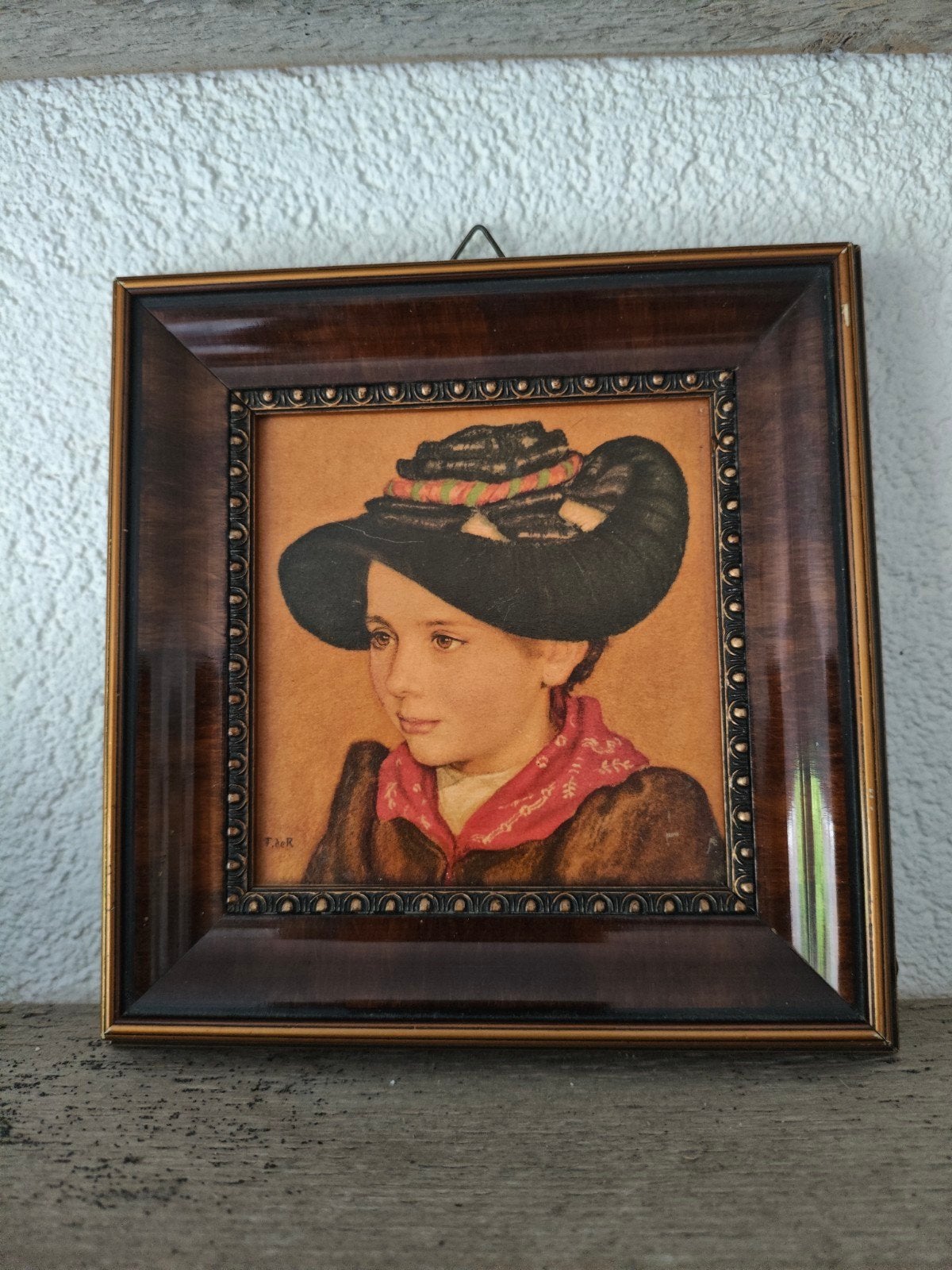 Schilderijtje van een kind met klederdracht.Meeneemprijs!, Ophalen of Verzenden