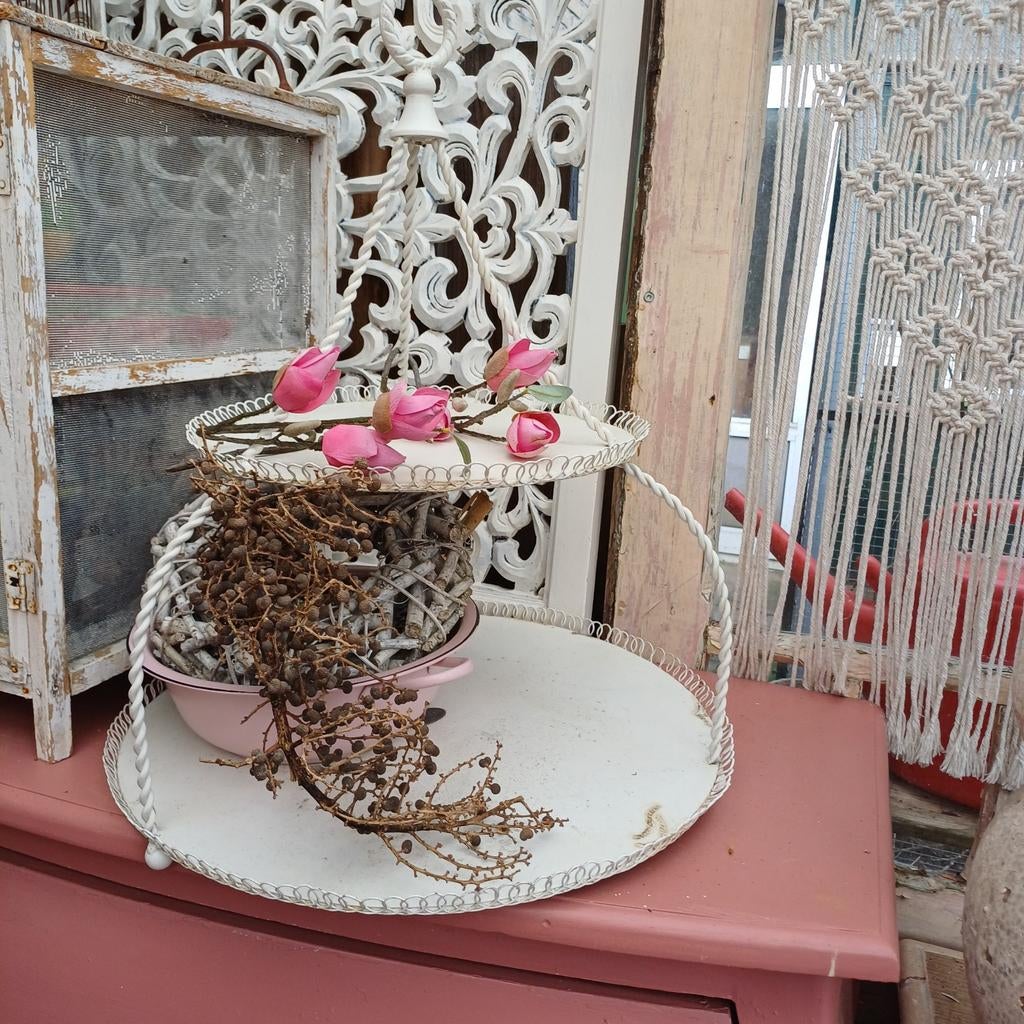 Hoge etagere Riverdale wit, Ophalen of Verzenden