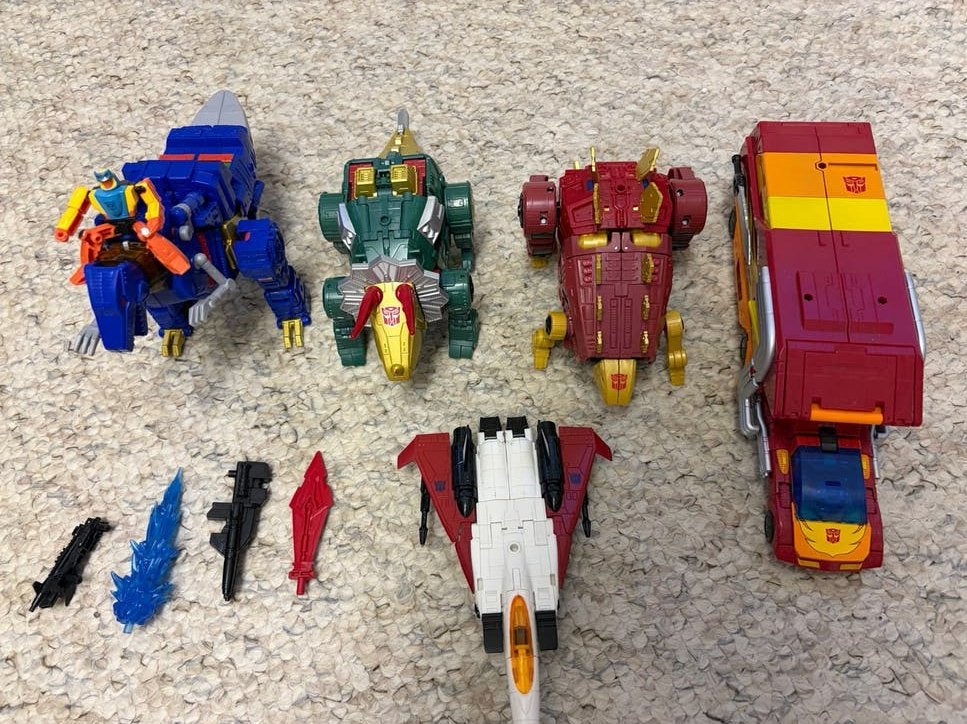 Transformers: Rodimus Prime, Grimlock, Slag, Snarl, Ramjet, Verzamelen, Overige generaties, Verzenden, Gebruikt, Autobots