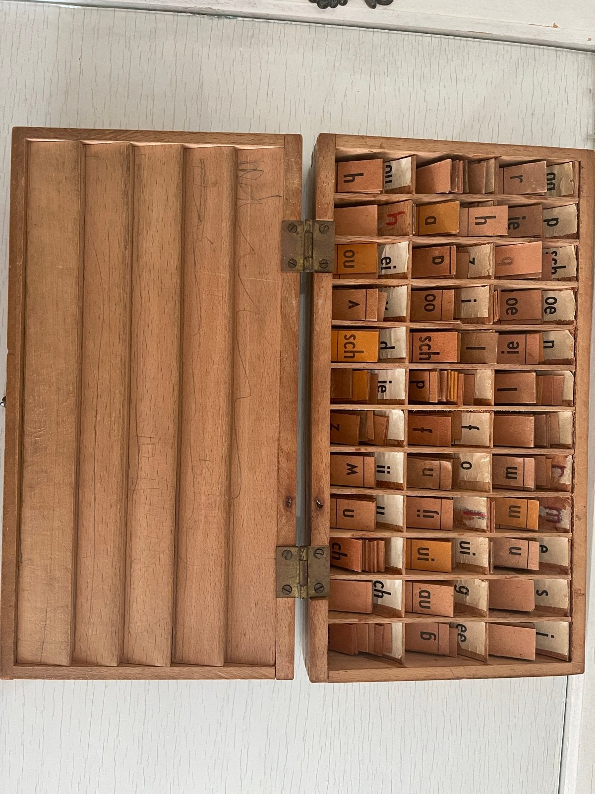 Vintage B.C.A. Letterdoos - Educatief Houten Speelgoed, Ophalen of Verzenden, Gebruikt
