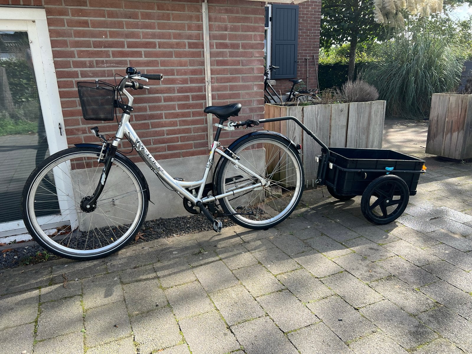 Damesfiets met handige bagagekar / fietskar, Velgrem, Versnellingen, Nvt, Nvt