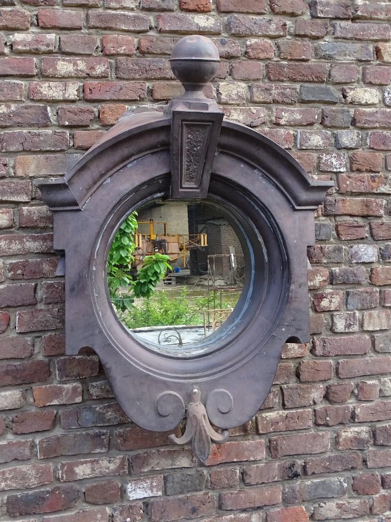zinken ossenoog spiegel, Antiek en Kunst, Ophalen