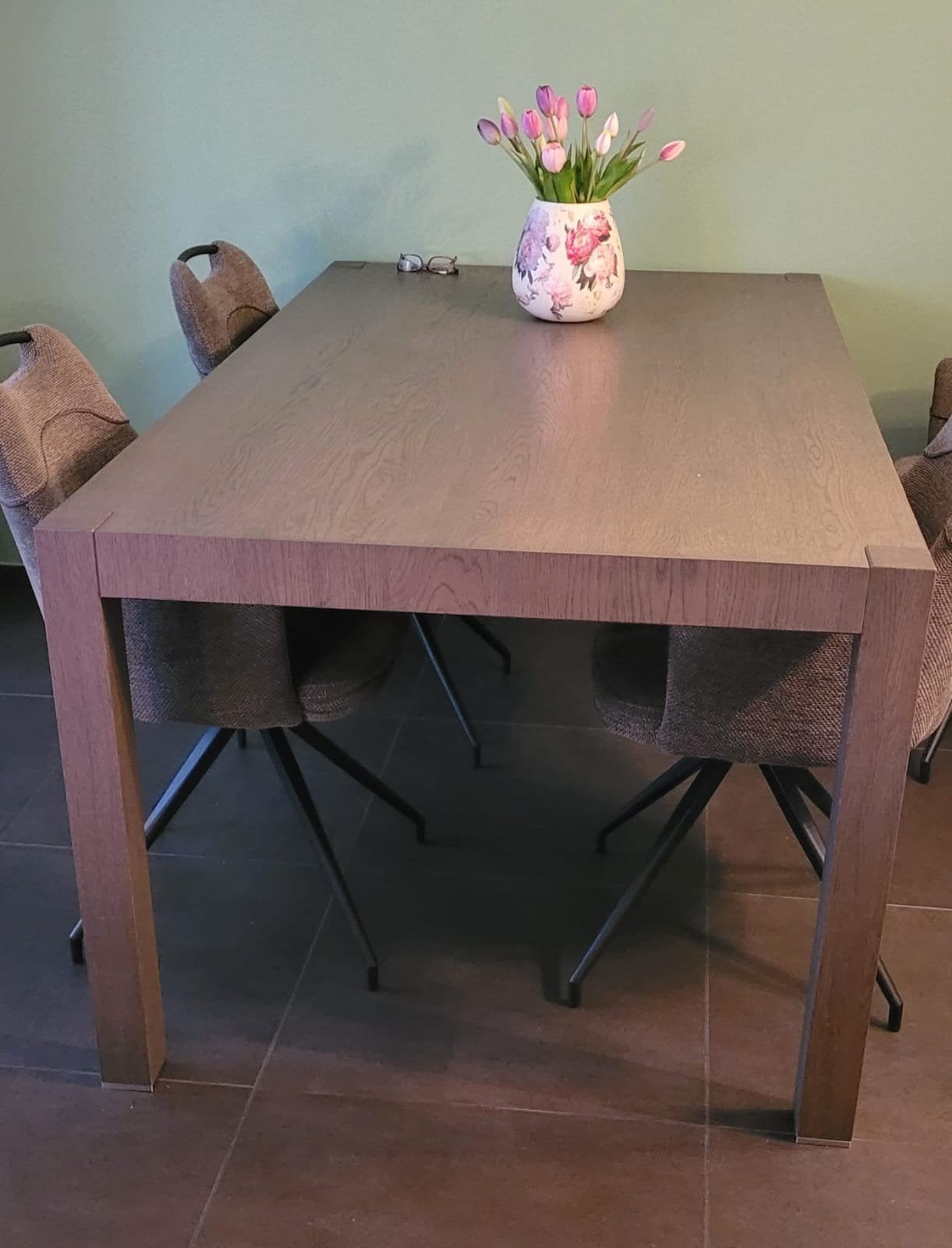 Nette eet- en salontafel MAKAZ., Ophalen, Zo goed als nieuw, Rechthoekig, 50 tot 100 cm