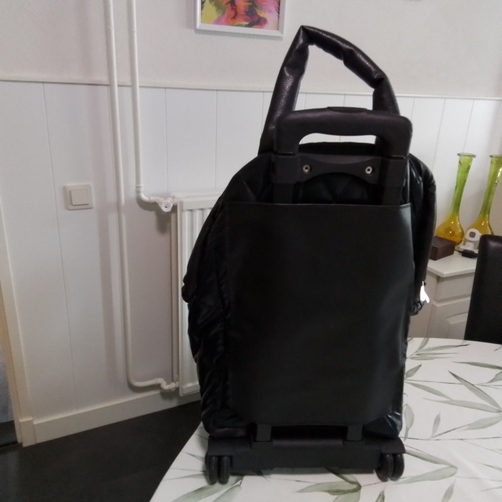 Reistas op wielen, Sieraden, Tassen en Uiterlijk, Tassen | Reistassen en Weekendtassen, Ophalen, Zwart, Zo goed als nieuw, 35 tot 55 cm