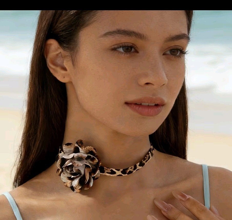 Nieuw tijgerprint ketting, Ophalen of Verzenden, Nieuw, Bruin