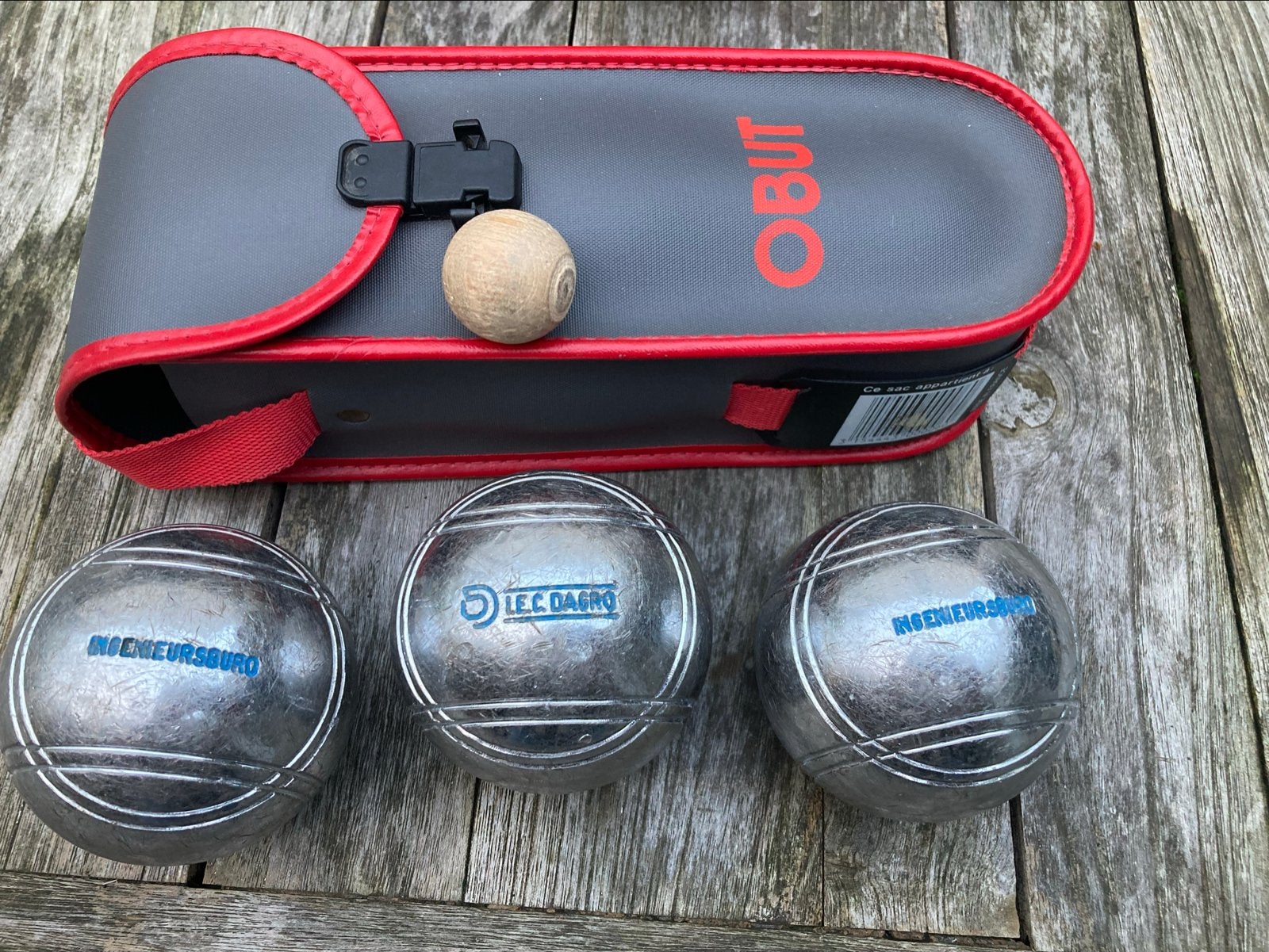 Petanque ballen set met draagtas, Sport en Fitness, Ophalen of Verzenden, Gebruikt