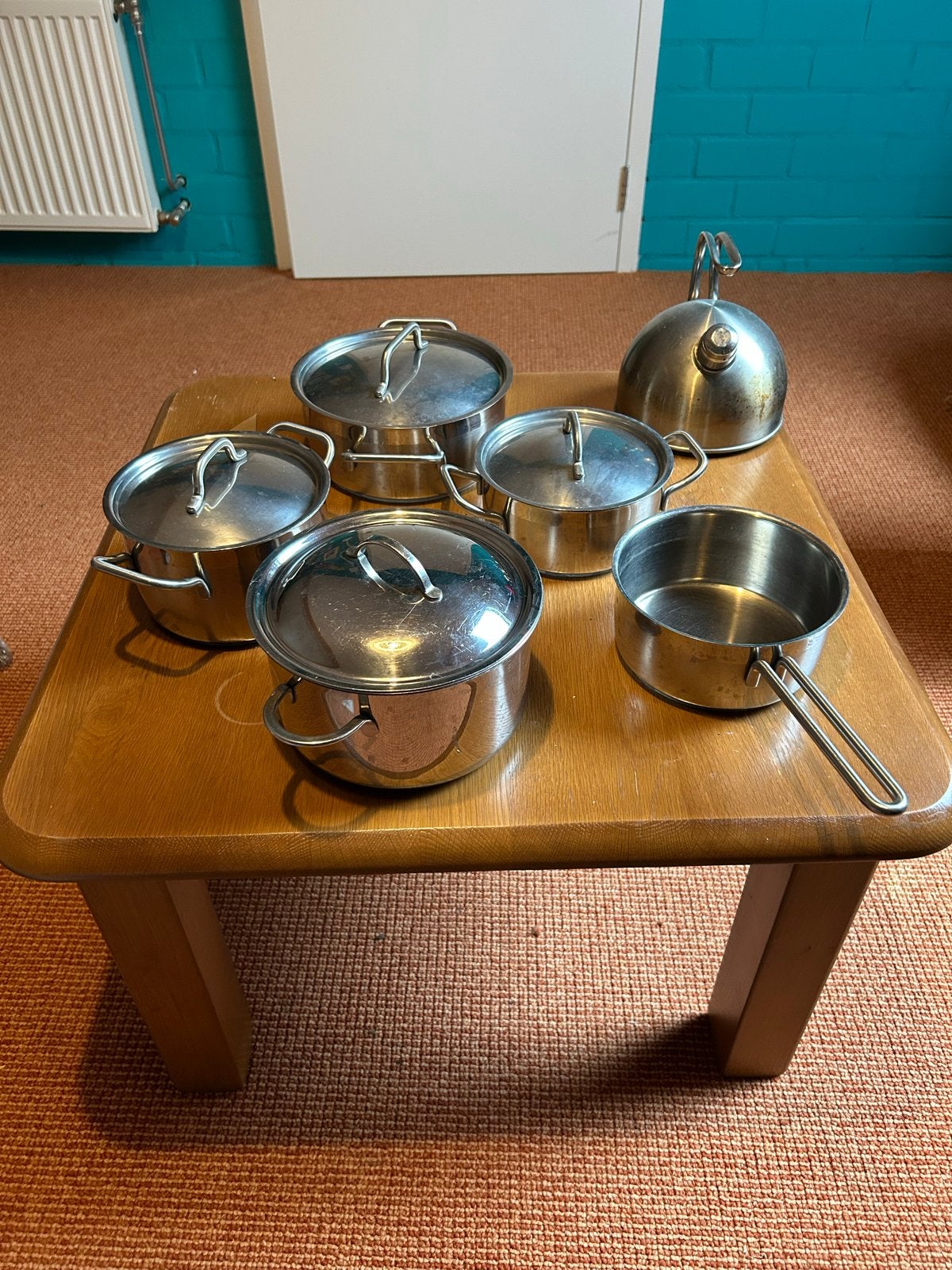 WMF pannenset (niet geschikt voor inductie), Gebruikt, Keramische plaat, Pannenset, Ophalen of Verzenden