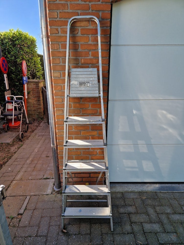 ladder 5 treden, Ophalen, Gebruikt, Ladder, Minder dan 2 meter