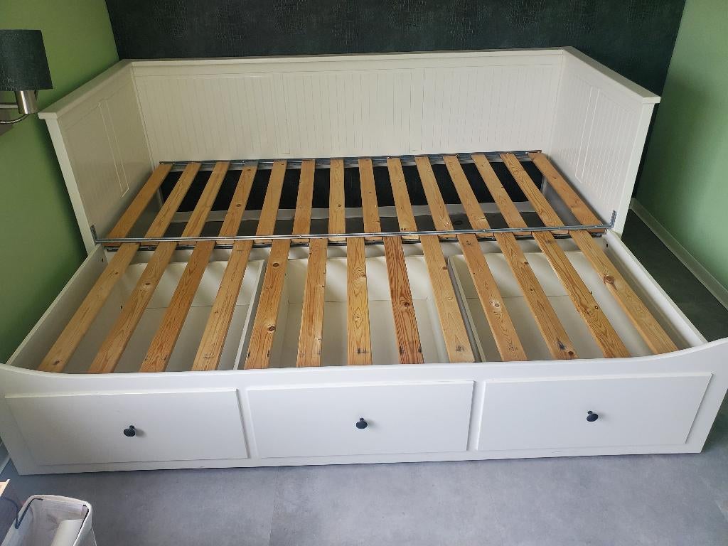 Kinderbed, Ophalen, 85 tot 100 cm, Zo goed als nieuw, Lattenbodem