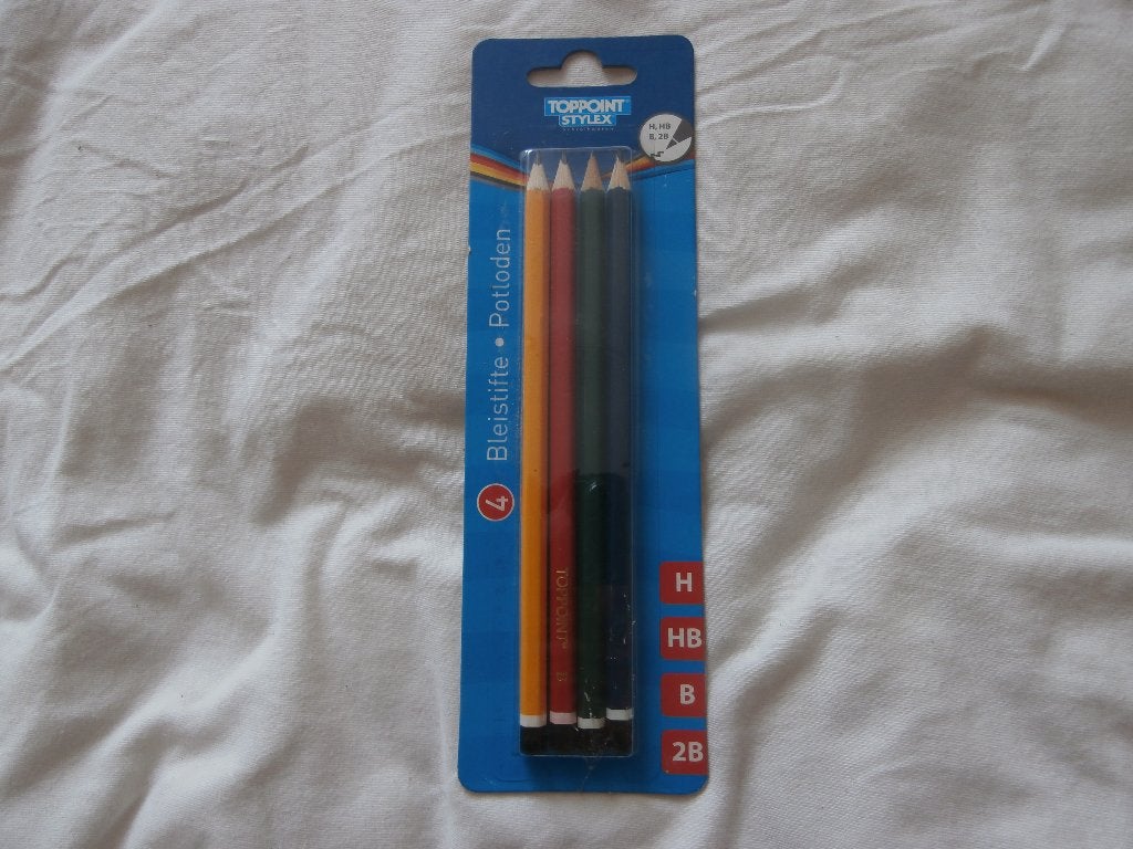 Potlood potloden 2b h hb  Toppoint Stylex 18 cm lang tekenen, Ophalen of Verzenden, Nieuw, Potlood of Stift