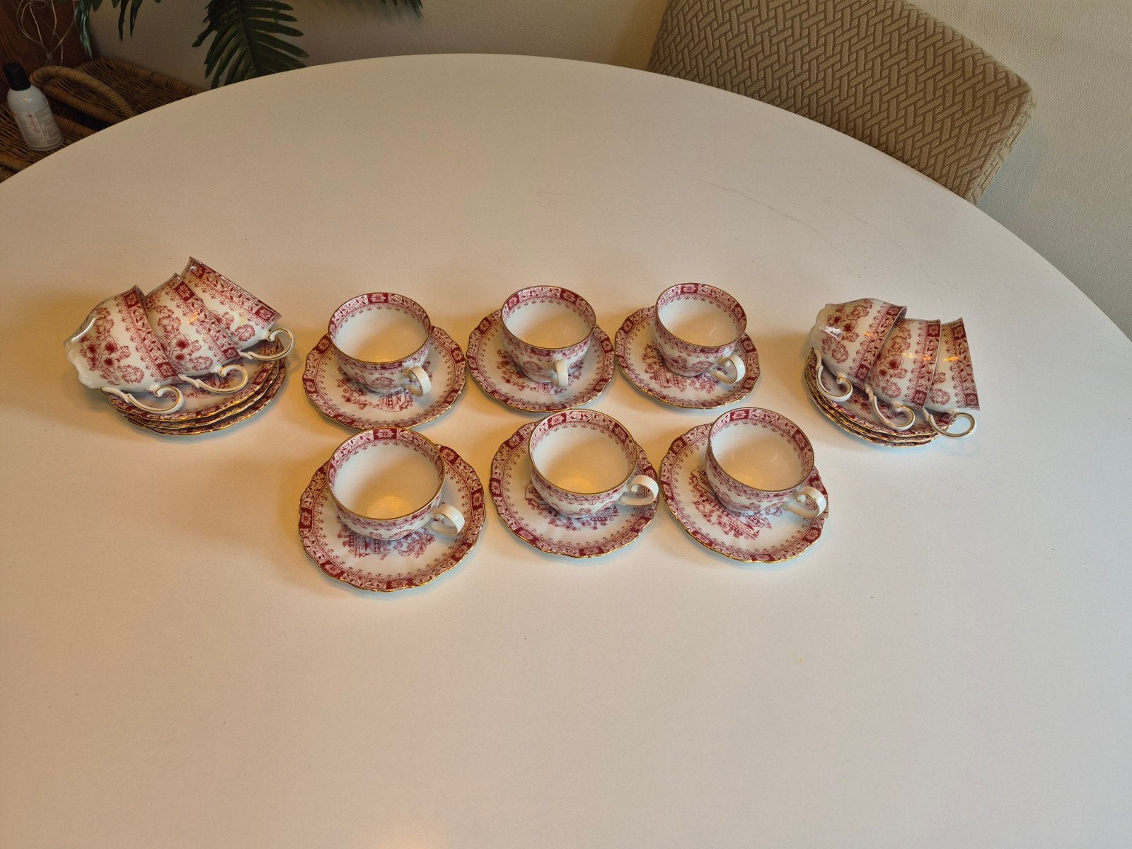 Seltmann Weiden Bavaria Theresia Rood 12-persoons koffieset, Ophalen of Verzenden