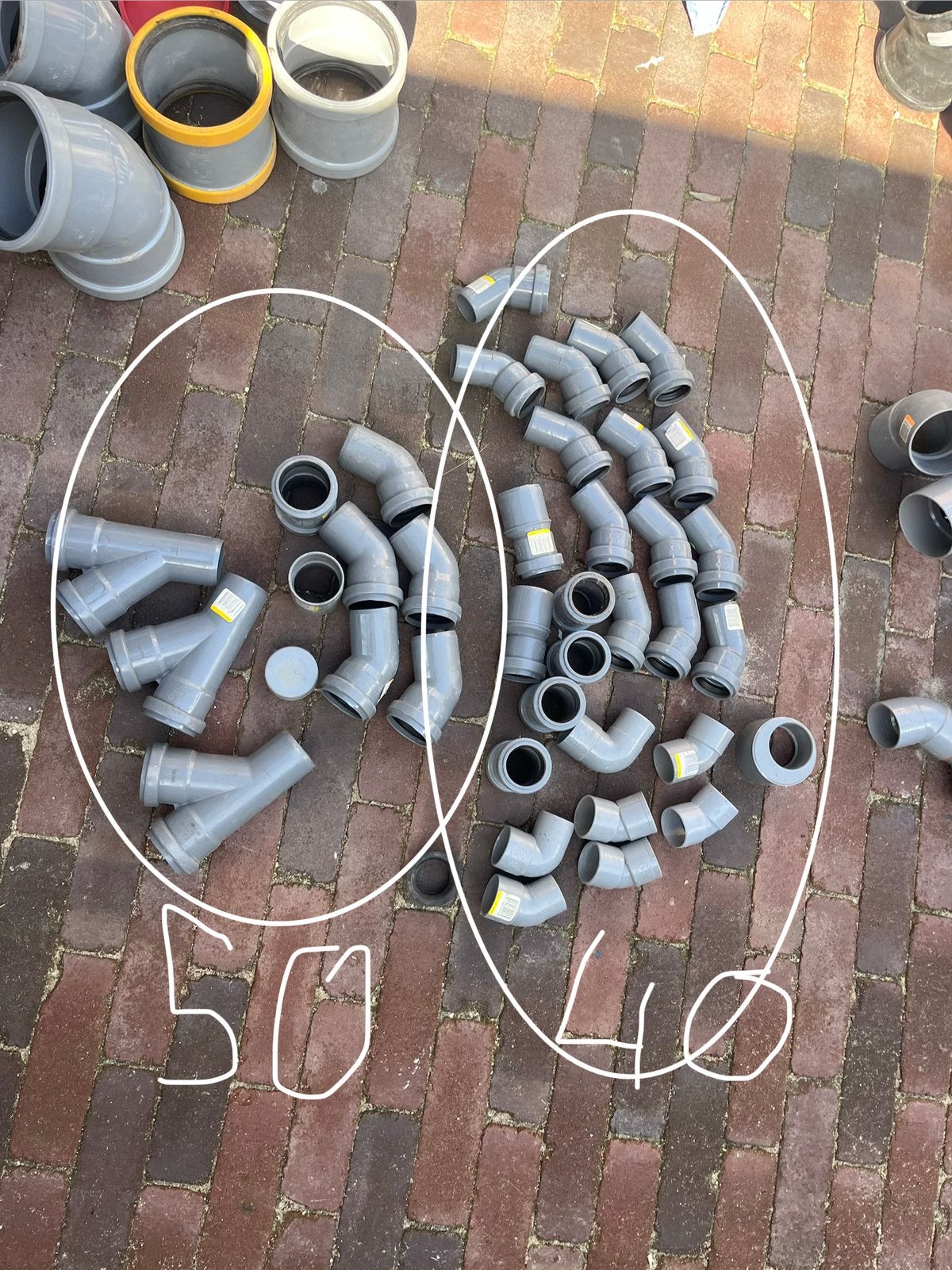 Pvc koppelstukken 40,50,32,75mm, Ophalen of Verzenden