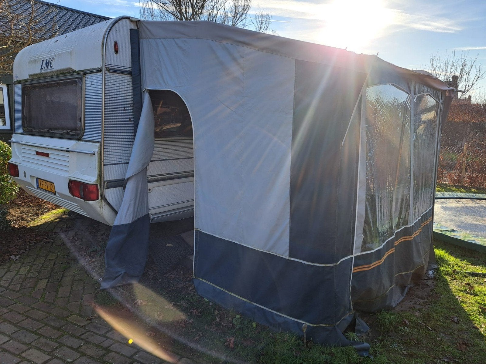Wintervaste voortent caravan Gerjak aspen 260, Ophalen, Gebruikt