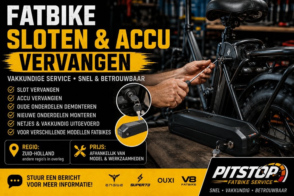 Fatbike slot vervangen – Accuslot / Fietsslot, Ophalen, Nieuw, Overige fietssloten