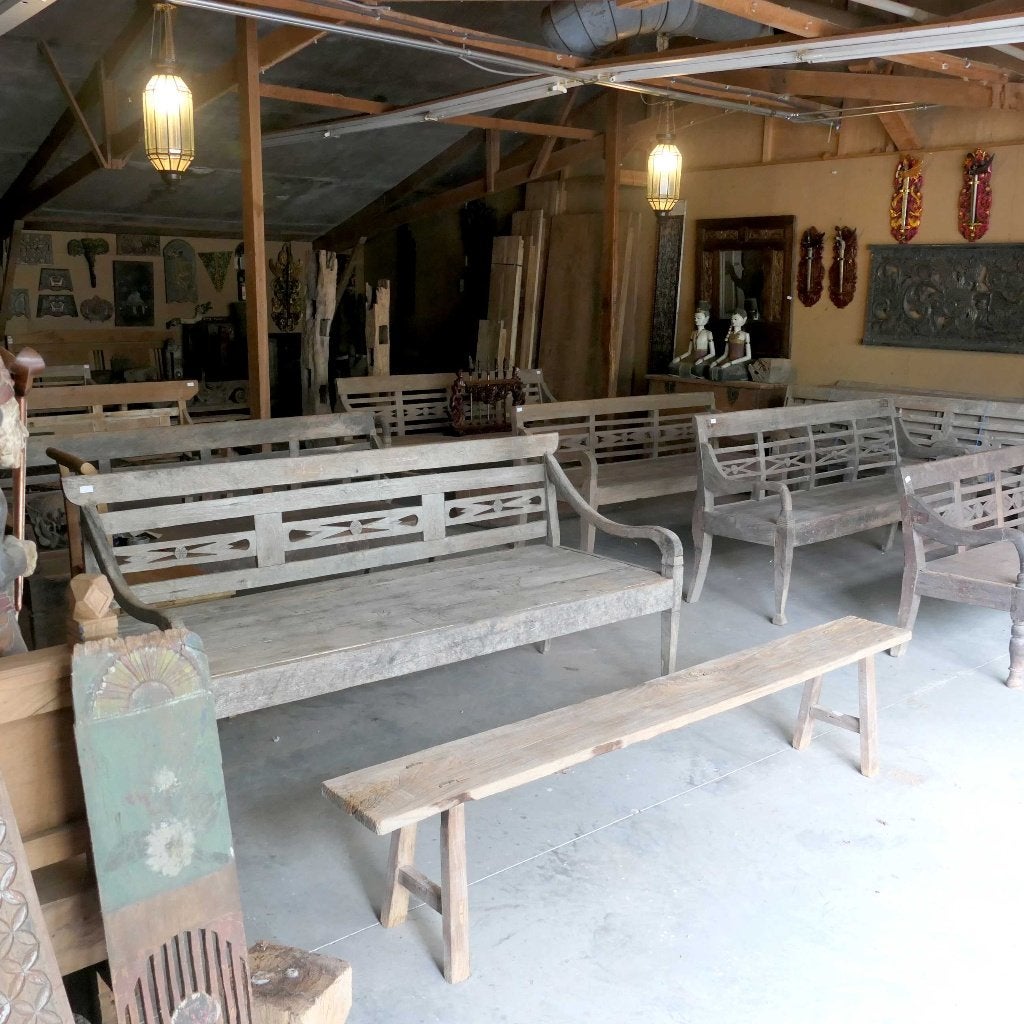 originele, antieke stationsbanken VOORDELIG ALS PAKKET, Antiek en Kunst, Antiek | Meubels | Stoelen en Banken, Ophalen of Verzenden