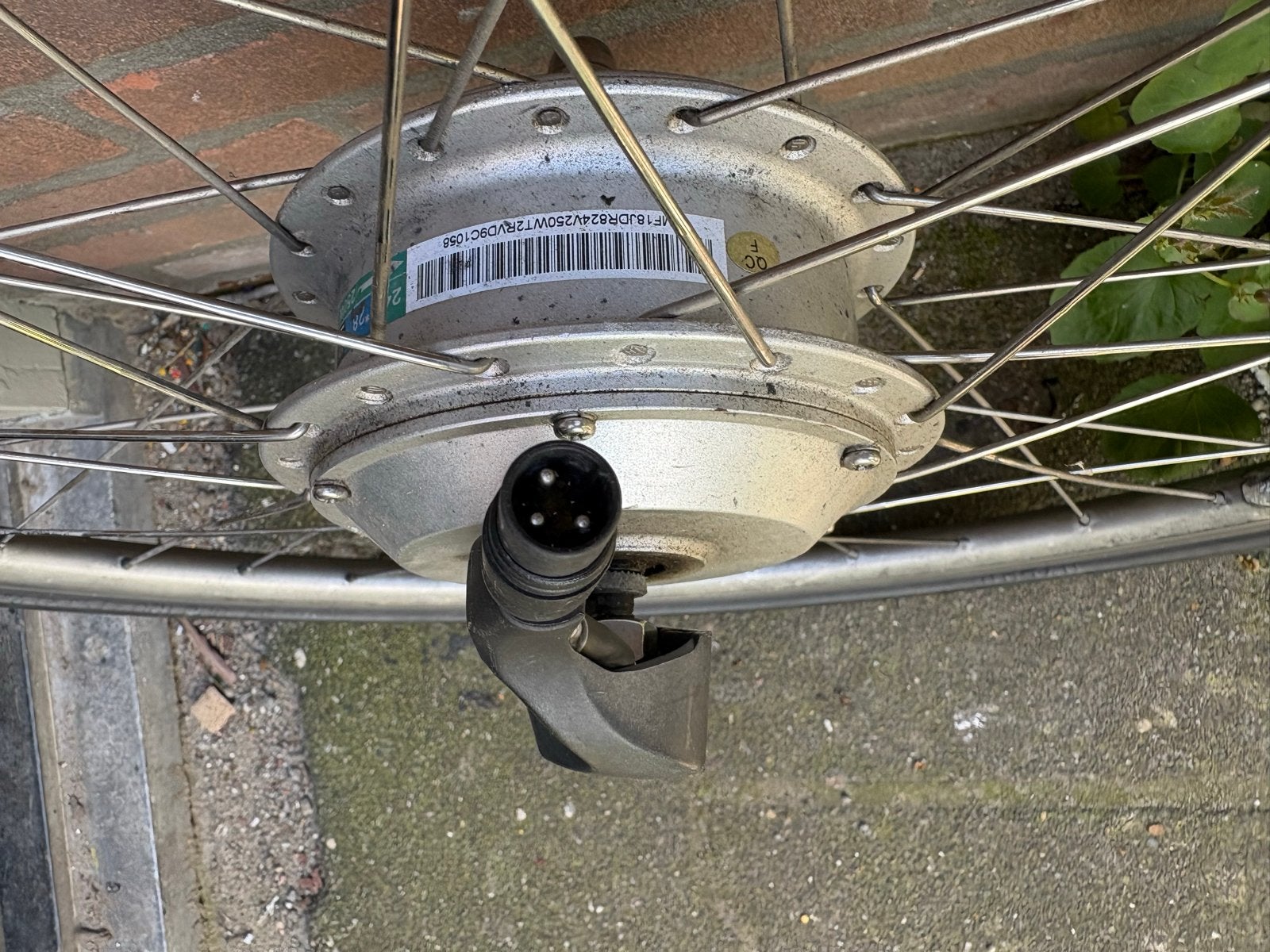 TransX Voorwiel met Motor 24V 250W voor E-bike, Gebruikt, Ophalen of Verzenden, Aluminium, Elektrische fiets