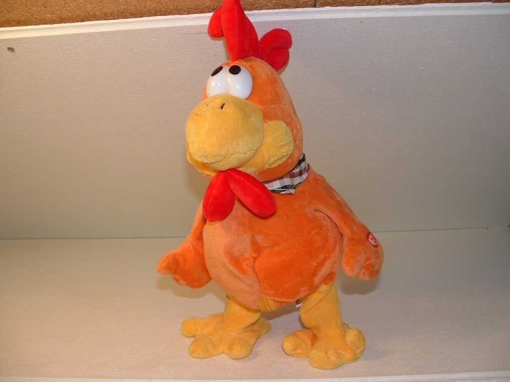 MOOIE KIP HAAN VELOURS ORANJE MET WOLLIGE MET VELOURS RODE, Ophalen of Verzenden, Nieuw, Overige typen