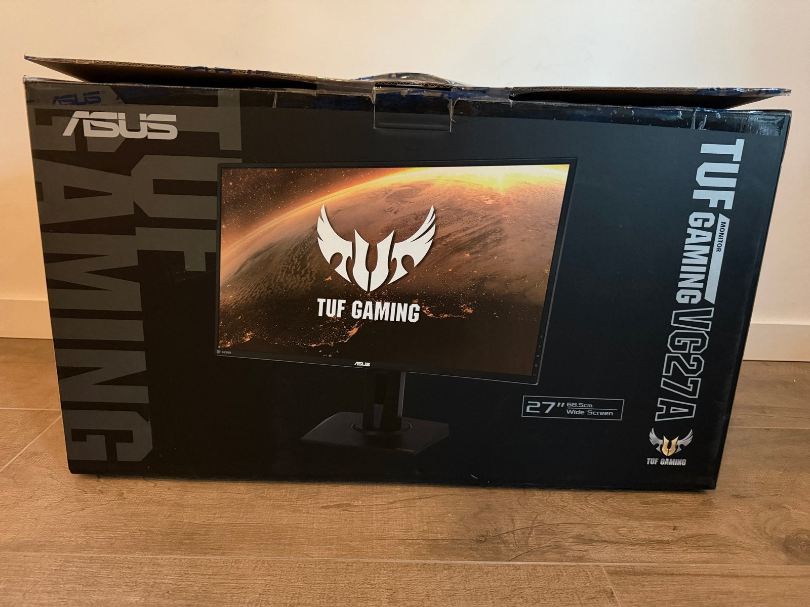 ASUS TUF Gaming VG27A - 27 inch QHD Gaming Monitor, Computers en Software, IPS, In hoogte verstelbaar, Zo goed als nieuw, 1 tot 2 ms