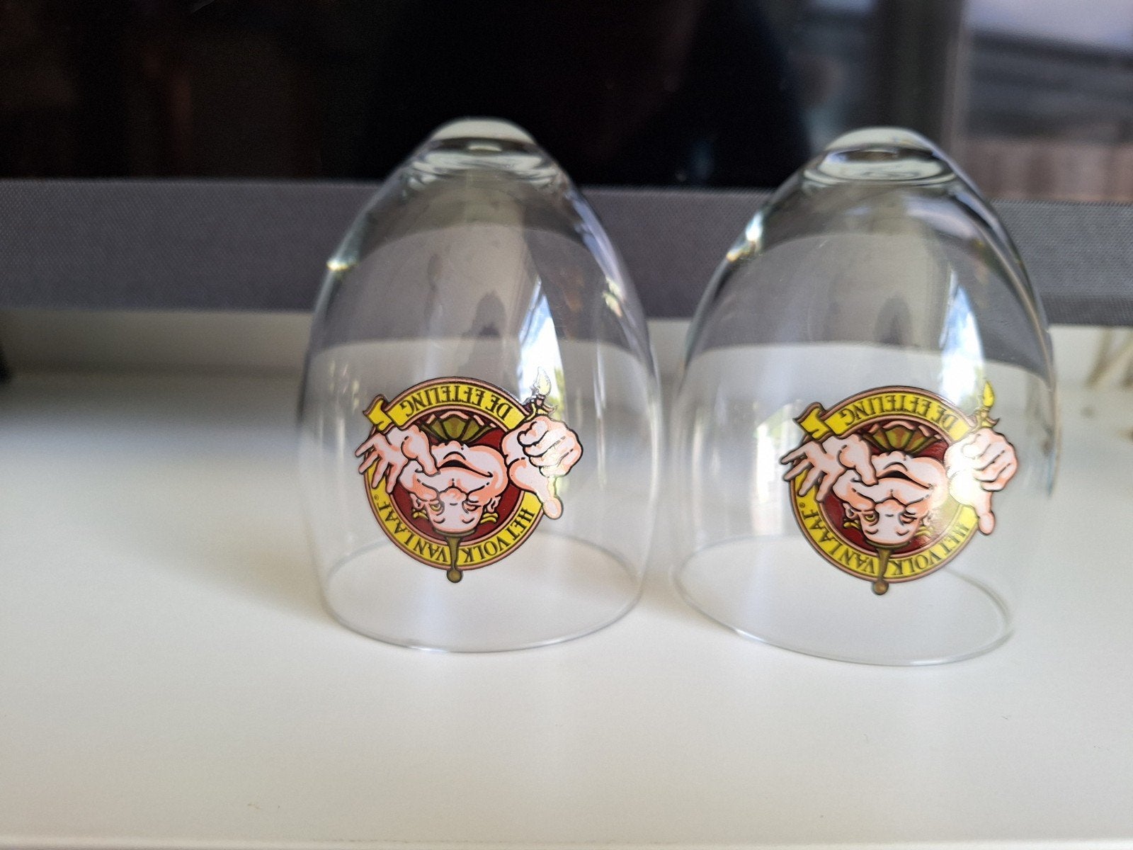 Efteling Volk van Laaf bierglazen zonder voet (2 stuks), Verzamelen, Ophalen, Zo goed als nieuw, Gebruiksvoorwerp