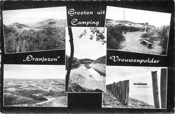 301-325-045 Vrouwenpolder Camping Oranjezon, Verzamelen, Ophalen of Verzenden, Voor 1920, Zeeland