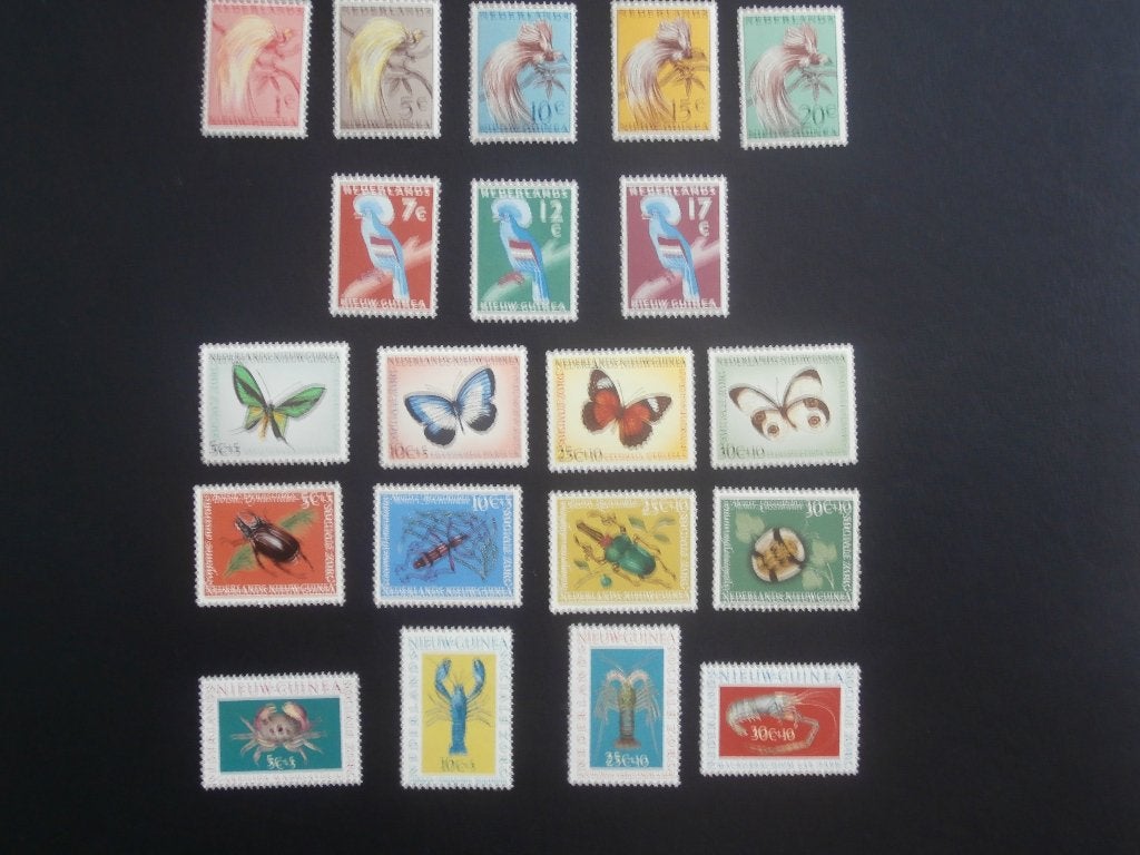 NED. NIEUW GUINEA 1954-1961; 5 series DIERENZEGELS LEES, Verzenden, Postfris, Nieuw-Guinea