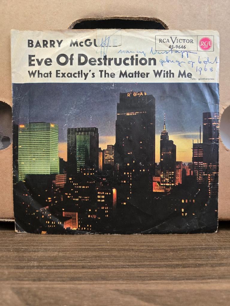 Barry McGuire - Eve of destruction, Cd's en Dvd's, Vinyl Singles, Fotohoes, Ophalen of Verzenden, Zo goed als nieuw, Pop