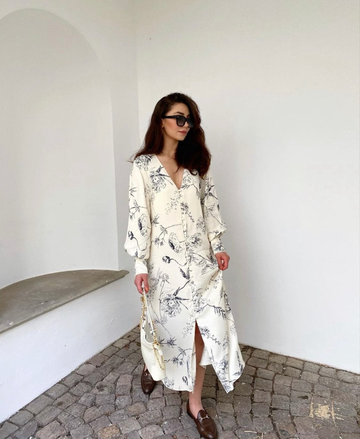 H&M trend doorknoop jurk maat s/m zara, Ophalen of Verzenden, Zo goed als nieuw, Maat 38/40 (M)