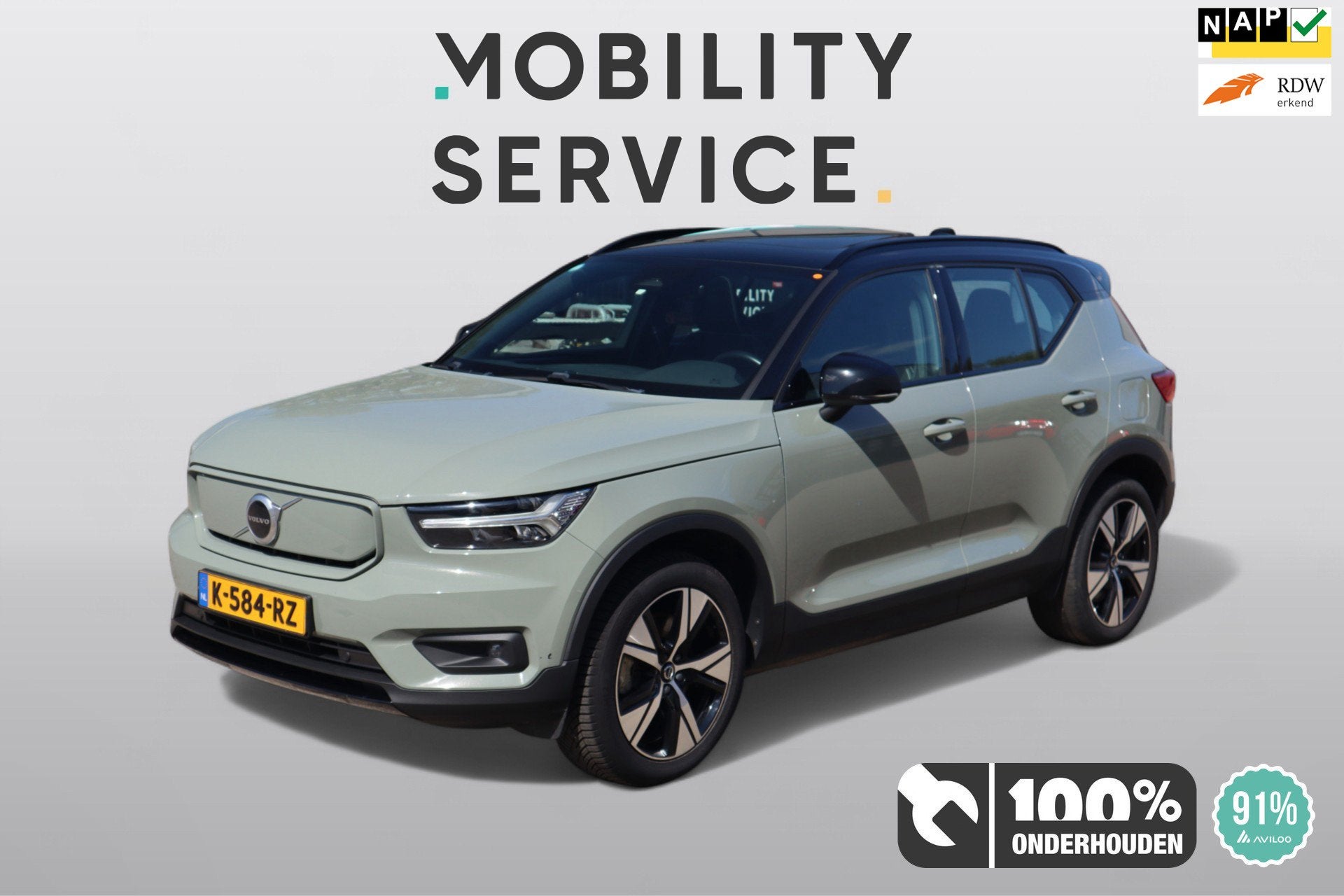 Volvo XC40 Recharge P8 AWD R-Design SOH91% Alcan LED CarPlay, Auto's, Volvo, 1300 min, Gebruikt, Origineel Nederlands, Vierwielaandrijving