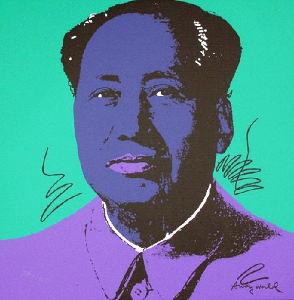 Andy Warhol(1928)Kleur Lithografie "MaoTseTung Nr I" Gen Ges, Gelimiteerde oplage, Ophalen of Verzenden, Personages en Fantasiefiguren