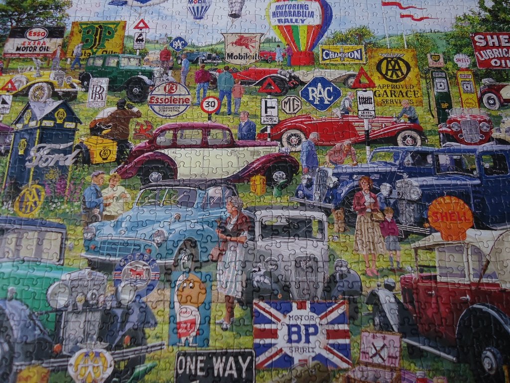 Legpuzzel als NIEUW - GIBSON ( 8 ) Motoring memorabilia, Ophalen of Verzenden, 500 t/m 1500 stukjes, Zo goed als nieuw, Legpuzzel