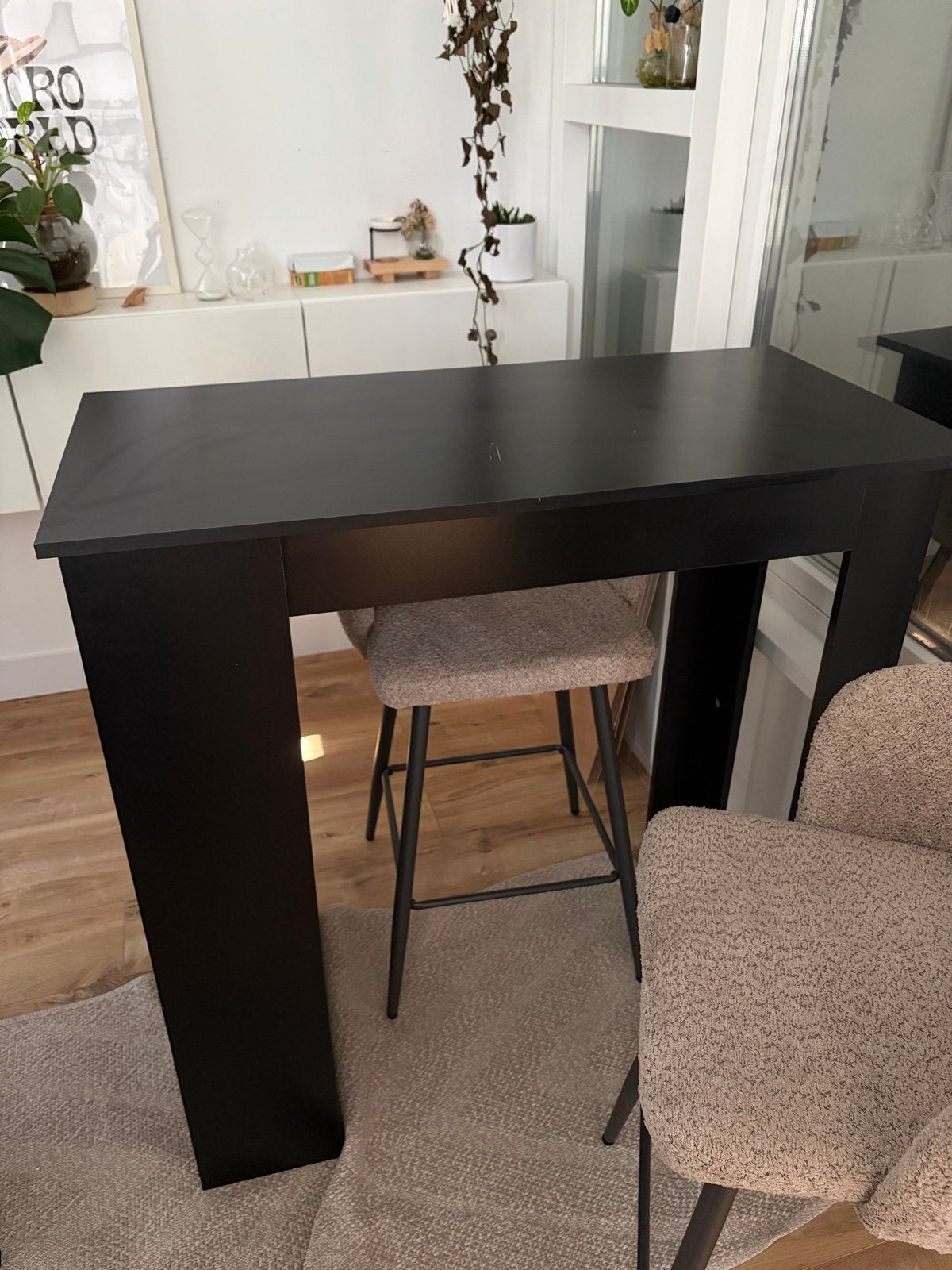 VidaXL Bartafel met 2 Leen Bakker barkrukken, Ophalen, Overige materialen, Gebruikt, 100 tot 150 cm